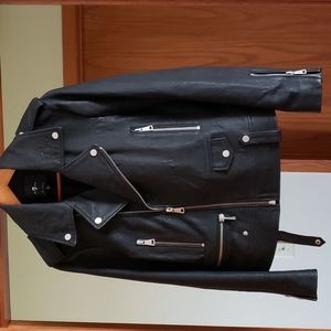 7 for all mankind brand new never worn womens motorcycle genuine leather jacket
